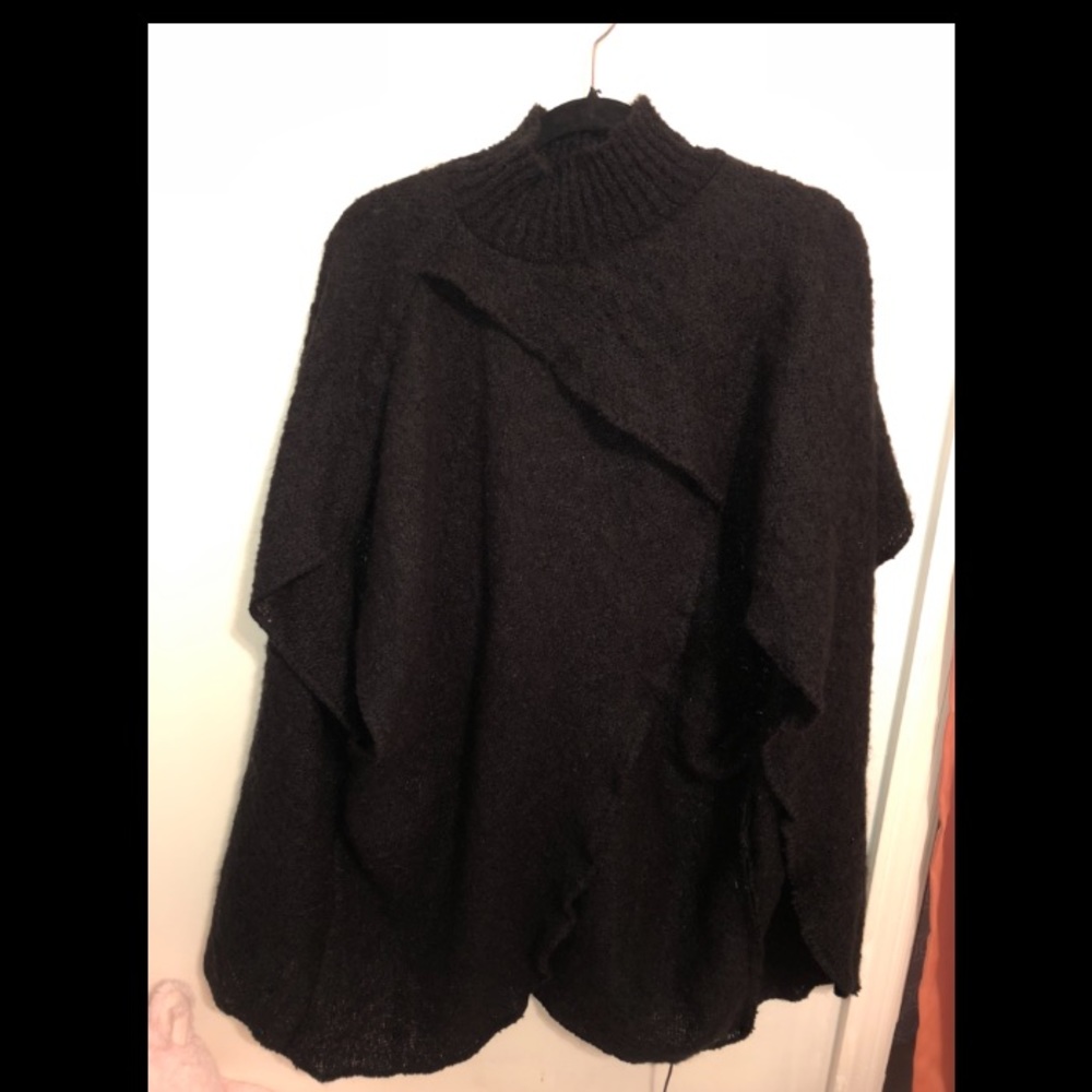Turtle Neck Open Front Sweater - Size L